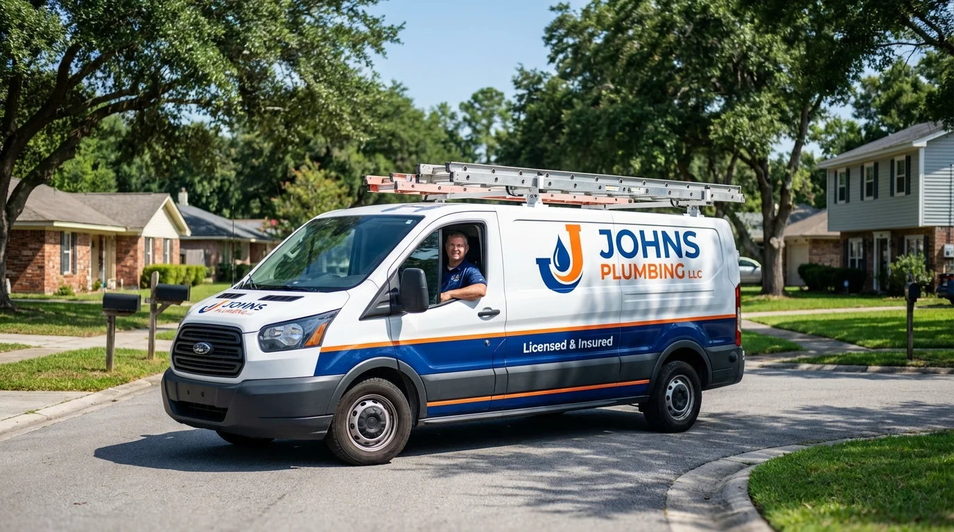 Johns Plumbing LLC service van in Llano, TX